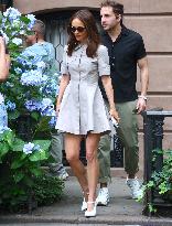 Natalie Portman Filming On The Good Sex Movie Set - NYC