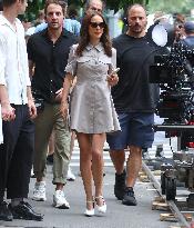 Natalie Portman Filming On The Good Sex Movie Set - NYC