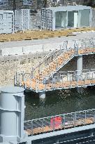 Preparation of The Bercy Site for The Opening of Swimming in The Seine - Paris