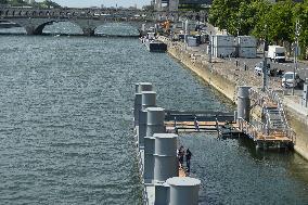 Preparation of The Bercy Site for The Opening of Swimming in The Seine - Paris