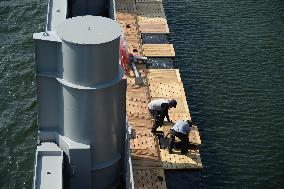 Preparation of The Bercy Site for The Opening of Swimming in The Seine - Paris