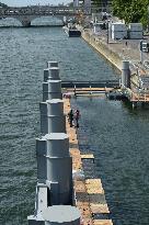Preparation of The Bercy Site for The Opening of Swimming in The Seine - Paris