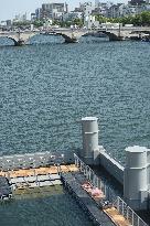 Preparation of The Bercy Site for The Opening of Swimming in The Seine - Paris