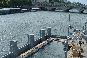 Preparation of The Bercy Site for The Opening of Swimming in The Seine - Paris