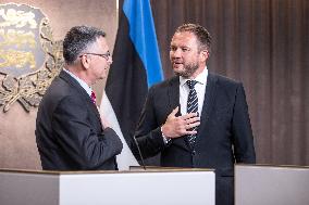 Press conference of Gideon Sa'ar and Margus Tsahkna