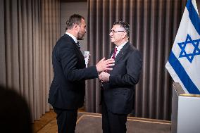 Press conference of Gideon Sa'ar and Margus Tsahkna