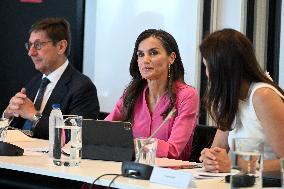 Queen Letizia At FAD Youth Foundation Meeting - Madrid