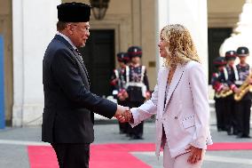 Meloni and Anwar Bin Ibrahim Meet in Rome - Italy