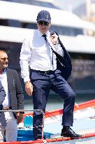 Christian Estrosi On The Electric Boat Shuttle Of The Port Of Nice