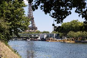 Construction of safe bathing area for swimming in the Seine - Paris RL
