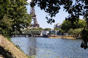 Construction of safe bathing area for swimming in the Seine - Paris RL