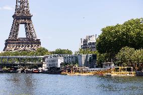 Construction of safe bathing area for swimming in the Seine - Paris RL