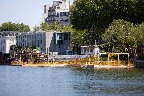 Construction of safe bathing area for swimming in the Seine - Paris RL