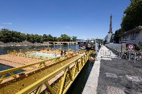 Construction of safe bathing area for swimming in the Seine - Paris RL