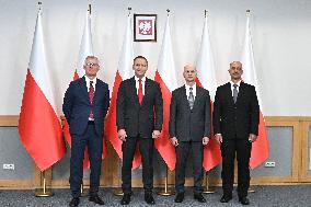 Polish President Elect Karol Nawrocki Press Conference - Warsaw