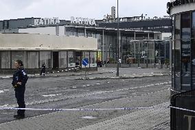 Stabbing outside the Ratina shopping centre