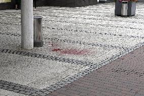 Stabbing outside the Ratina shopping centre