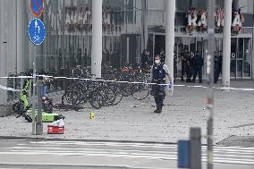 Stabbing outside the Ratina shopping centre