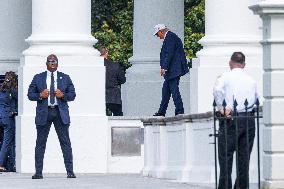 DC: President Donald Trump Departs White House for Iowa