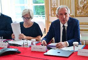 PM Bayrou Meets Anti-Poverty Stakeholders - Paris