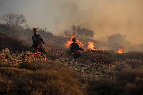 Wildfire on Greek Island of Crete Forces Evacuation of 1,500