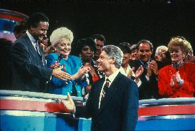 Clinton Responds to Cheers from Delegates at the 1992 Democratic National Convention