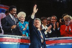Clinton Responds to Cheers from Delegates at the 1992 Democratic National Convention