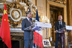 Presser with Jean-Noel Barrot and Wang Yi - Paris