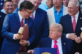 President Trump Signs Tax Bill at the White House in Washington