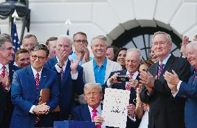 President Trump Signs Tax Bill at the White House in Washington