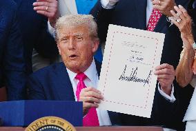 President Trump Signs Tax Bill at the White House in Washington