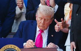 President Trump Signs Tax Bill at the White House in Washington