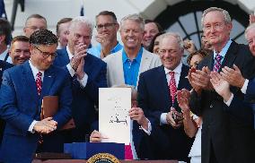 President Trump Signs Tax Bill at the White House in Washington
