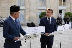 Emmanuel Macron Welcomes Malaysian Prime Minister - Paris RL