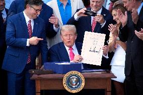 Donald Trump signs "Big Beautiful Bill" - Washington