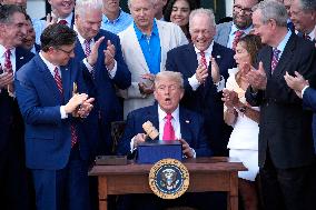 Donald Trump signs "Big Beautiful Bill" - Washington