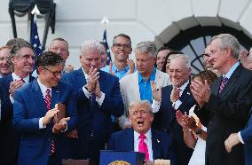 President Trump Signs Tax Bill at the White House in Washington