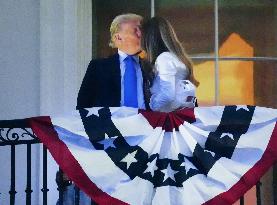 President Trump Watches July 4th Fireworks in Washington