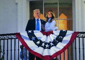 President Trump Watches July 4th Fireworks in Washington