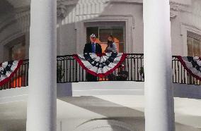 President Trump Watches July 4th Fireworks in Washington