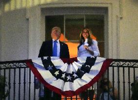 President Trump Watches July 4th Fireworks in Washington