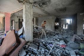 Israeli Airstrike in Gaza - Palestine