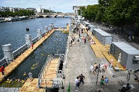 Opening Day Of The Grenelle Seine Bathing Site - Paris