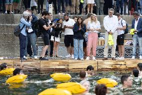 Opening day of the Pont Marie Seine bathing site - Paris RL