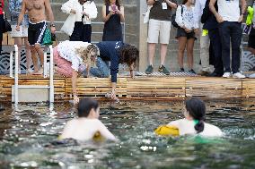 Opening day of the Pont Marie Seine bathing site - Paris RL