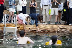 Opening day of the Pont Marie Seine bathing site - Paris RL
