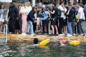 Opening day of the Pont Marie Seine bathing site - Paris RL