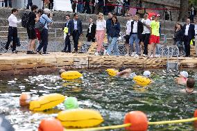 Opening day of the Pont Marie Seine bathing site - Paris RL
