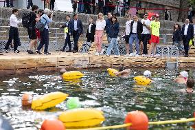 Opening day of the Pont Marie Seine bathing site - Paris RL