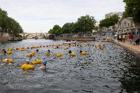 Opening day of the Pont Marie Seine bathing site - Paris RL
